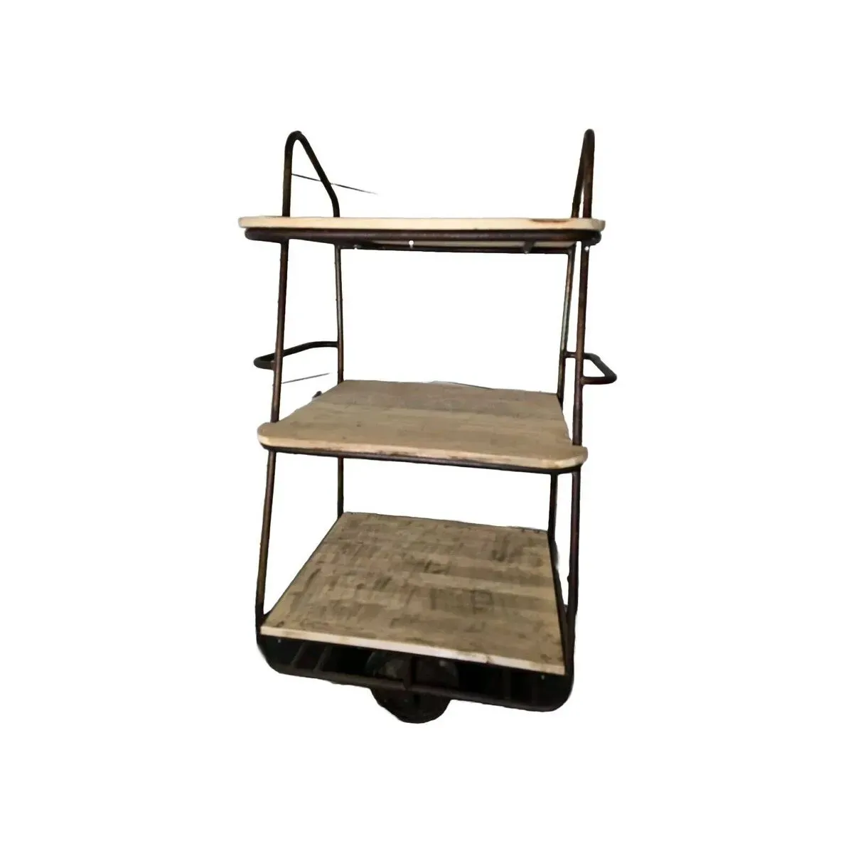 Illustration numéro 4 du produit étagère chariot industriel en fer et bois