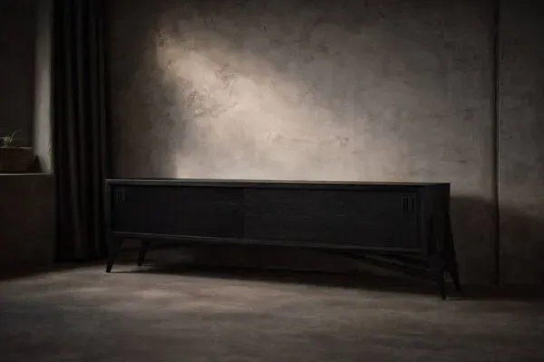 Illustration numéro 4 du produit Buffet scandinave en chêne foncé, 1960