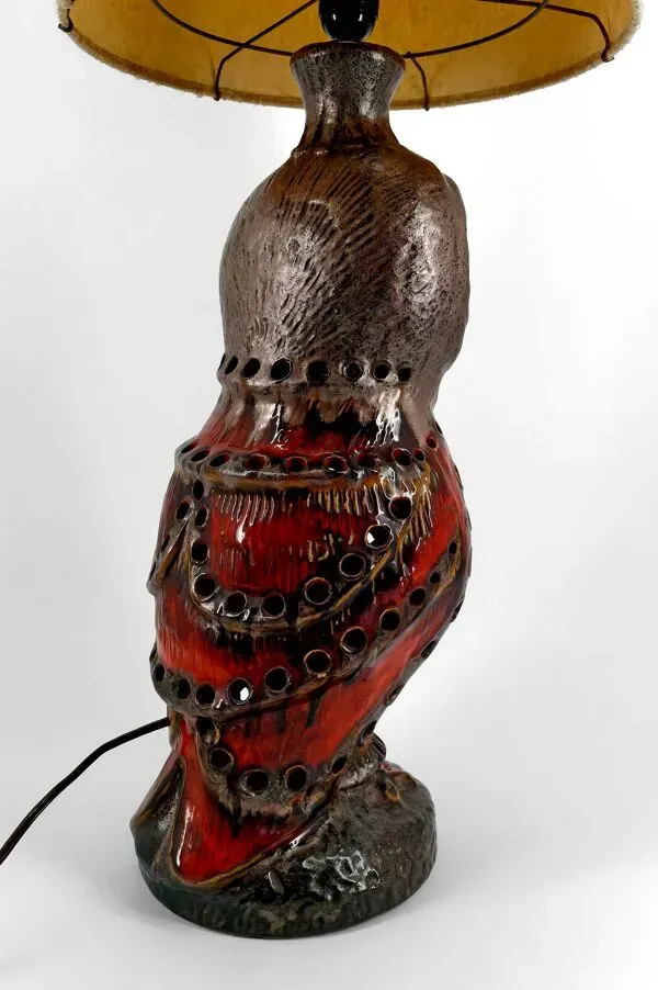 Illustration numéro 4 du produit Importante lampe / lampadaire en Céramique, Chouette, par Walter Gerhards