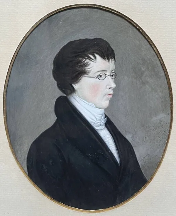 Illustration numéro 4 du produit Ecole allemande (?) du début du XIXe siècle, Portrait d'un jeune homme portant des lunettes
