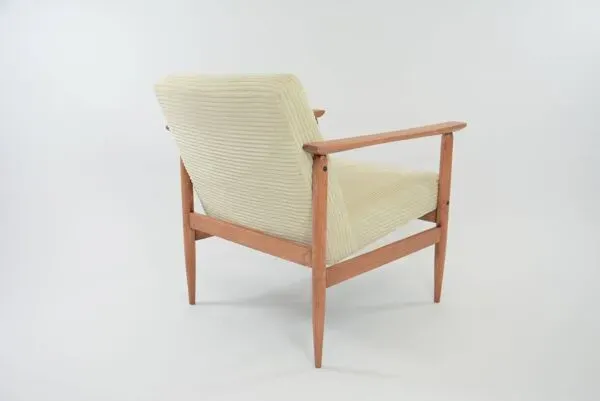 Illustration numéro 4 du produit Fauteuil M velours ivoire