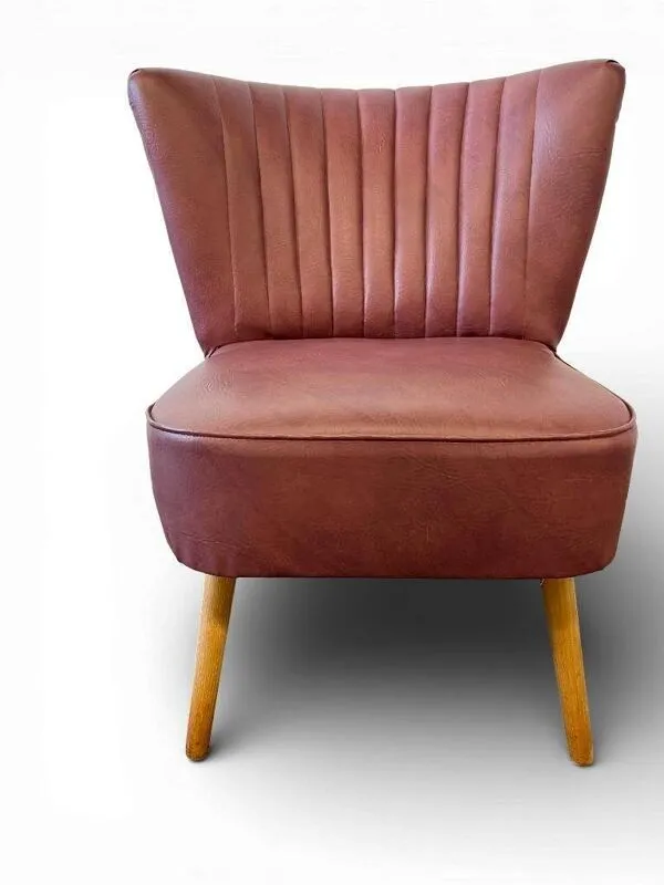 Illustration numéro 4 du produit Fauteuil cocktail vintage rose / fauteuil une place / fauteuil rétro