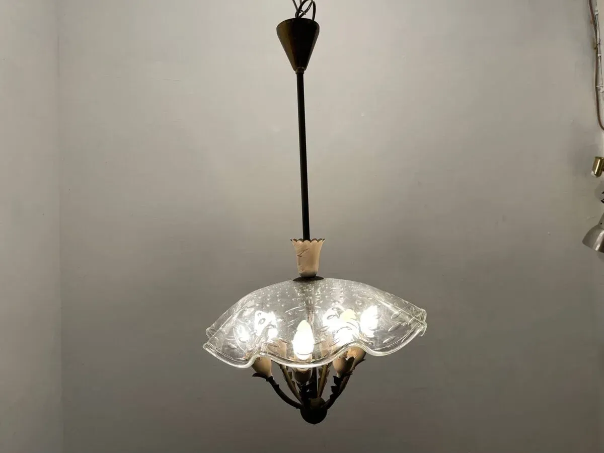 Illustration numéro 4 du produit Suspension en verre de Murano des années 1950