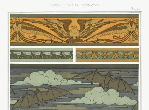 Illustration numéro 4 du produit Affiche “L’animal dans la décoration”, d’après une lithographie art nouveau
