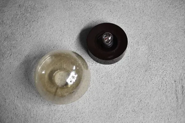 Illustration numéro 4 du produit Vintage Mid-Century German Modern Small Glass Wall Lamp / Sconce, 1960s