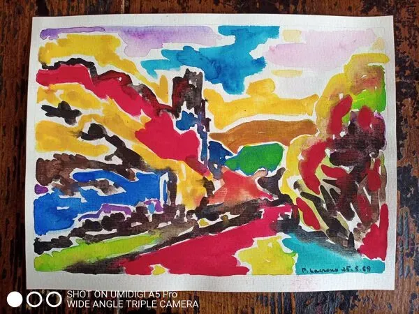 Illustration numéro 4 du produit Gouache sur papier de 1989, Pierre Lacroux (1909- 1993)