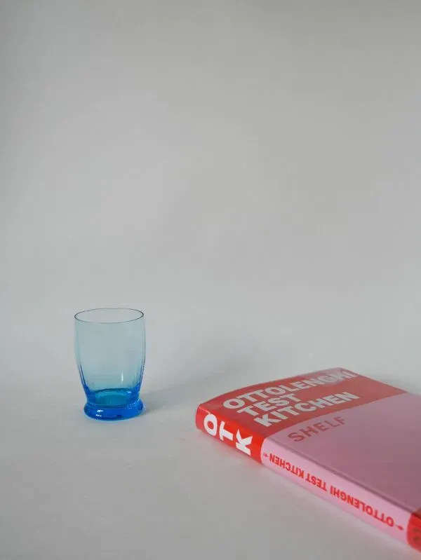 Illustration numéro 4 du produit lot de 4 verres à eau turquoise art déco 1930