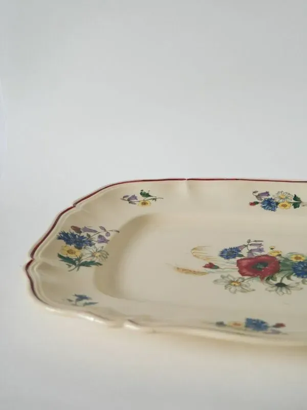 Illustration numéro 4 du produit Plat rectangulaire Digoin Sarreguemines modèle Agreste, 1960