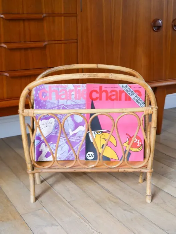 Illustration numéro 4 du produit Porte-revue en bambou / rotin, 1960