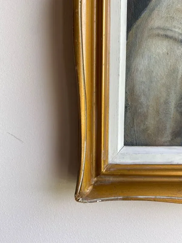 Illustration numéro 4 du produit Tableau ancien, portrait d’homme au turban , XX siècle, signé