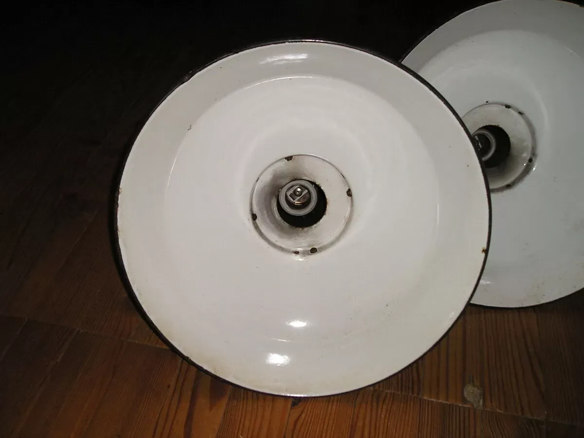 Illustration numéro 4 du produit Paire de suspensions en tole émaillée