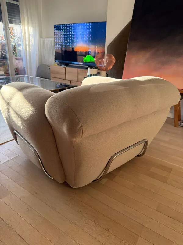 Illustration numéro 4 du produit Fauteuil club tubulaire italien 1970