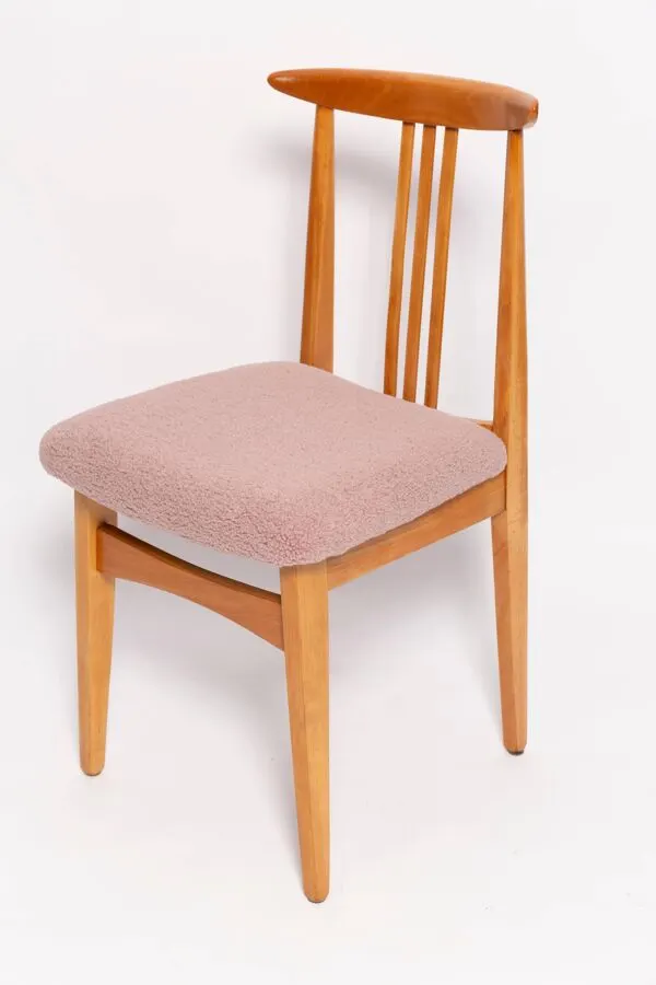 Illustration numéro 4 du produit Chaise rose en bois clair par M. Zielinski, Europe, 1960s