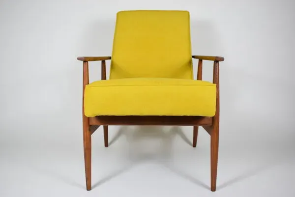 Illustration numéro 4 du produit Fauteuil d’origine « FOX », designer Henry Lis, années 1970, entièrement restauré, jaune