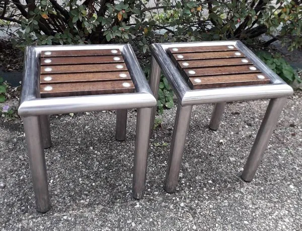 Illustration numéro 4 du produit 2 bouts de canapé de style industriel