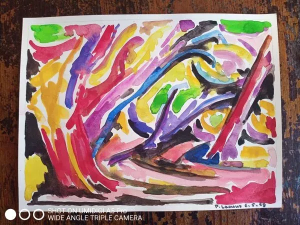 Illustration numéro 4 du produit Pierre Lacroux (1909- 1993) Gouache sur papier 24 x 32 cm - de 1989 - (318)