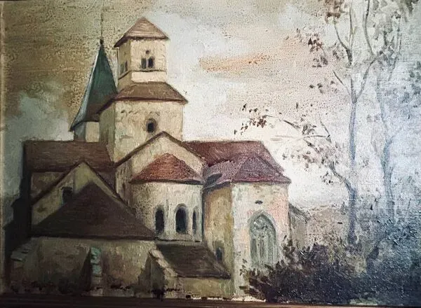 Illustration numéro 4 du produit Huile sur toile, école du XXe siècle, Église de Vexin.