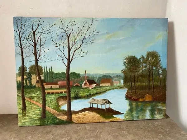 Illustration numéro 4 du produit Paysage naif signe du xxeme siècle