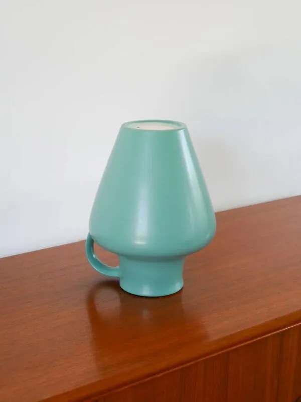 Illustration numéro 4 du produit Grand vase en céramique, bleu céladon, made in Germany, design, 1970