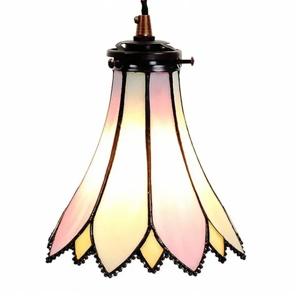Illustration numéro 4 du produit Lampe à suspension Tiffany Lampe à suspension rose Lily