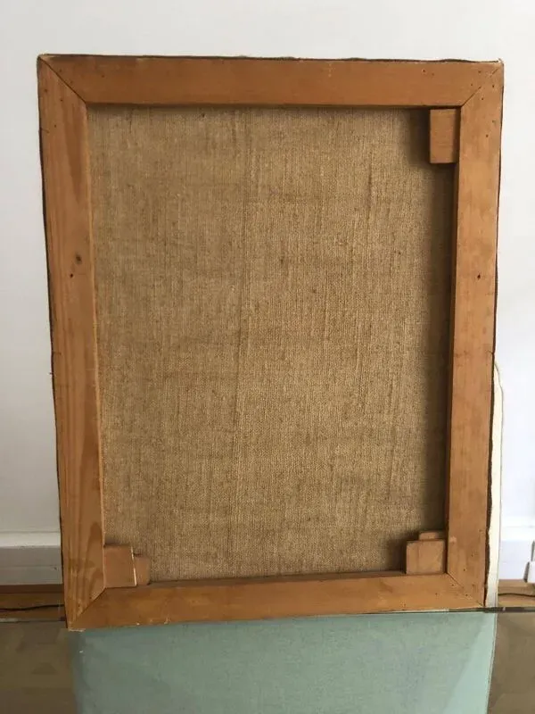 Illustration numéro 4 du produit Nature morte florale, huile sur toile ancienne