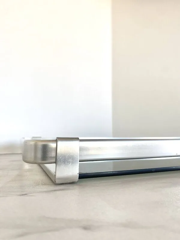 Illustration numéro 4 du produit Plateau en acier et verre fumé MB Italy Années 70