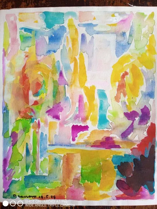 Illustration numéro 4 du produit Pierre Lacroux (1909- 1993) Gouache sur papier 24 x 32 cm - de 1989 - (291)