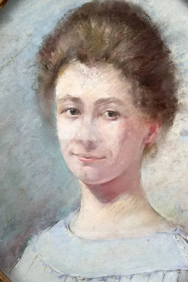Illustration numéro 4 du produit Portrait de jeune fille, Par Céline-Alice Winter-Schahl, Pastel,1919