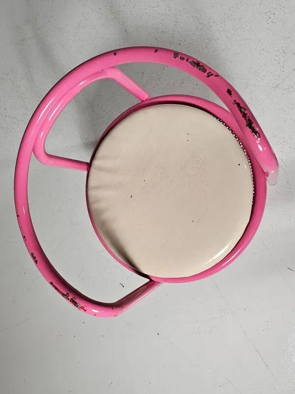 Illustration numéro 4 du produit Ensemble de 4 chaises roses Locus Solus de Gae Aulenti pour Poltronova, années 1960