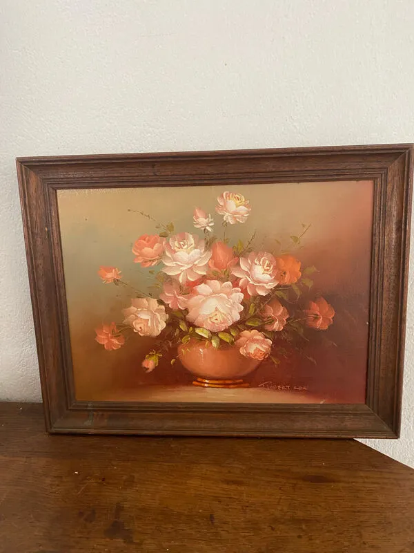 Illustration numéro 4 du produit Tableau nature morte Robert Cox, années 70