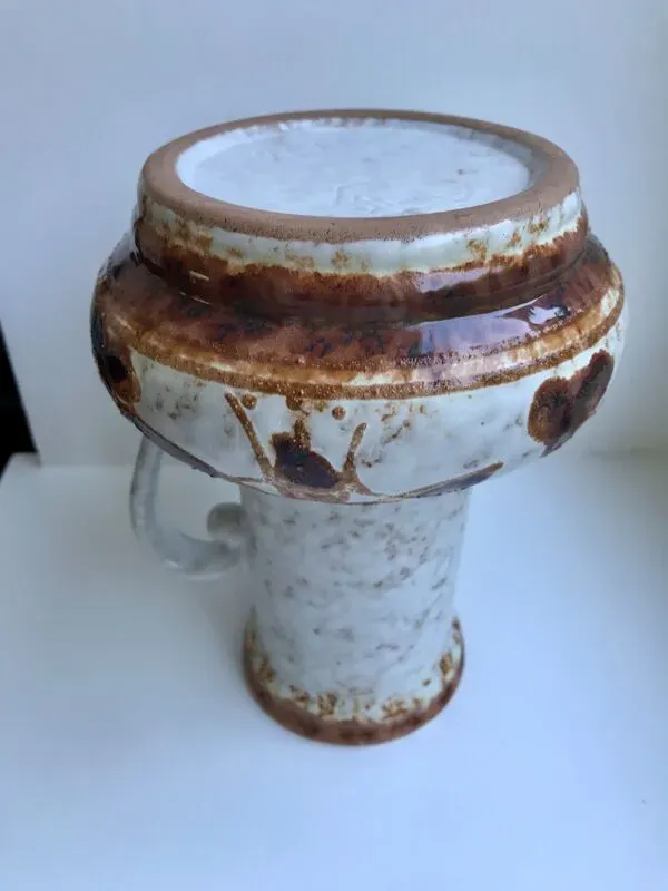 Illustration numéro 4 du produit Vase en grès en céramique signé DDR années 70