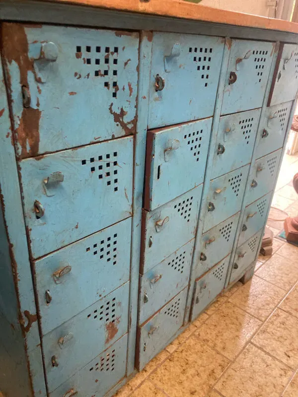 Illustration numéro 4 du produit Meuble d’atelier 20 cassiers bleu