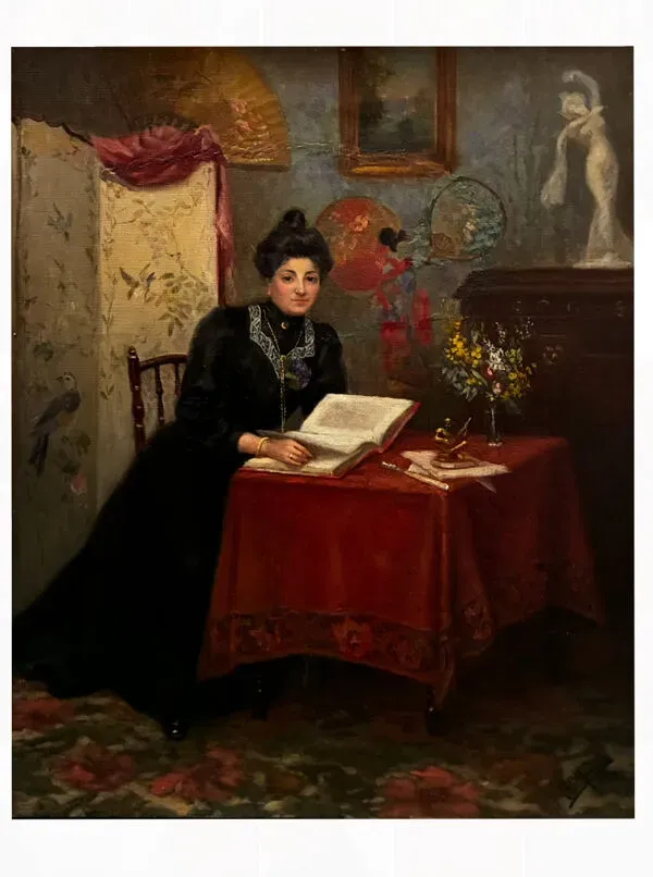 Illustration numéro 4 du produit Scène d’intérieur, GP Masure, 1908