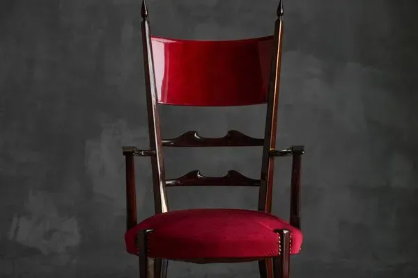 Illustration numéro 4 du produit Chaises de salle à manger à dossier haut par Aldo Tura, Italie, 1962