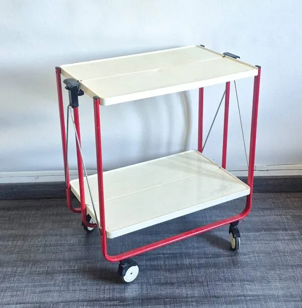 Illustration numéro 4 du produit Desserte plainte design Louis Lucien Lepoix vintage 80s