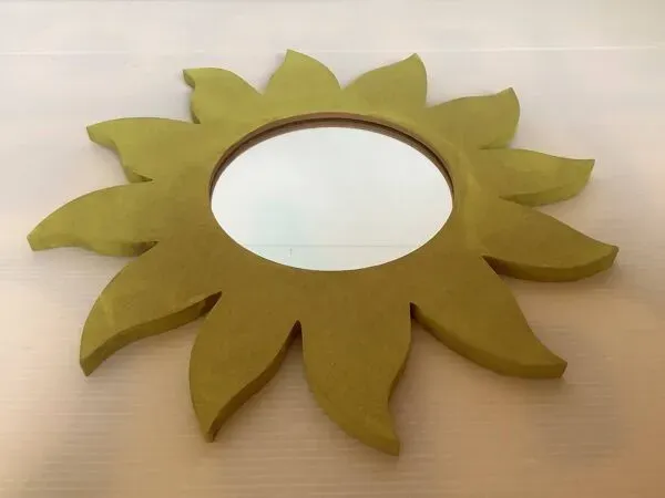 Illustration numéro 4 du produit Miroir soleil en bois peint