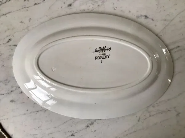 Illustration numéro 4 du produit Plat ovale sarreguemines modèle ''nomeny'' art déco années 30