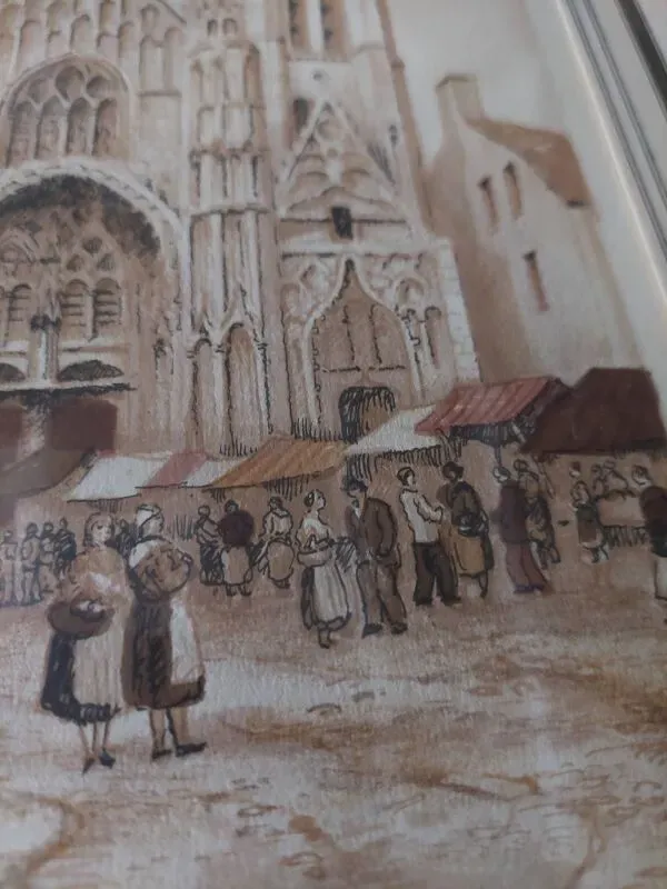 Illustration numéro 4 du produit Aquarelle Senlis première moitié XXème