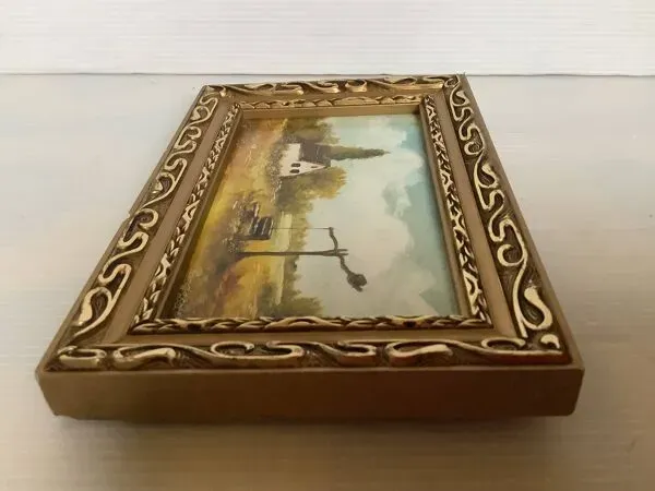 Illustration numéro 4 du produit Petit tableau paysage huile sur isorel