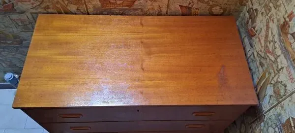 Illustration numéro 4 du produit Commode 3 tiroirs scandinave en teck, 1970