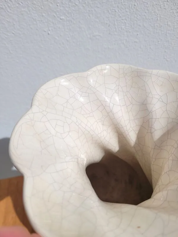 Illustration numéro 4 du produit Vase vintage en céramique craquelée Faïencerie de Charolles