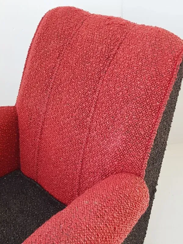 Illustration numéro 4 du produit Fauteuil club en laine 1950