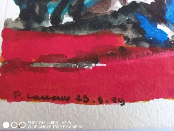 Illustration numéro 4 du produit Pierre Lacroux (1909- 1993) Gouache sur papier 24 x 32 cm - de 1989 - (303)