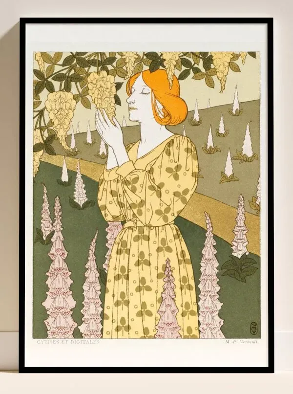 Illustration numéro 4 du produit Affiche “Cytises et Digitales”, d’après une lithographie art nouveau