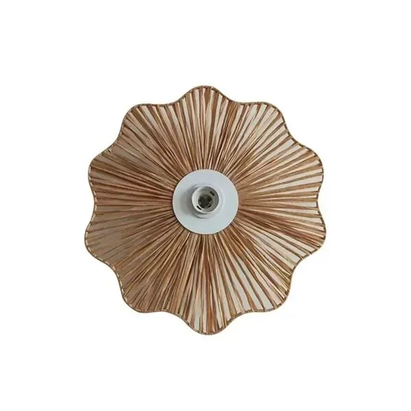 Illustration numéro 4 du produit Applique fleur en raphia tressé – 40×9 cm