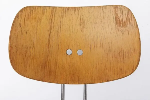 Illustration numéro 4 du produit Chaise pivotante Egon Eiermann pour Wilde & Spieth, chaise de bureau Bauhaus des années 1950,