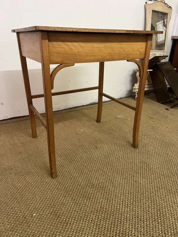 Illustration numéro 4 du produit Rare Ancien Pupitre écolier Art avec encrier