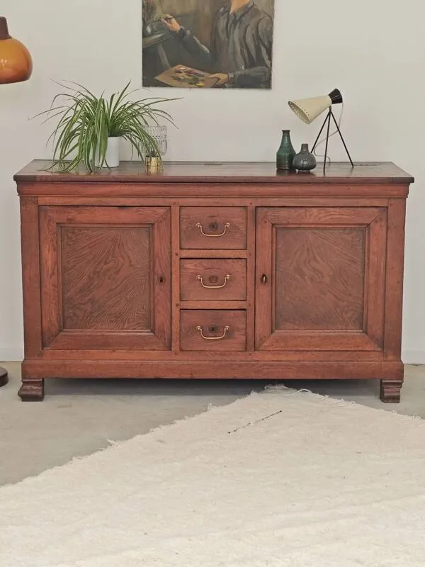 Illustration numéro 4 du produit Ancien meuble de métier bois massif , buffet pétrin 18eme siècle