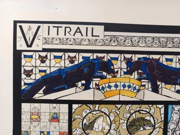 Illustration numéro 4 du produit Illustration art nouveau Vitrail par René Binet 1902