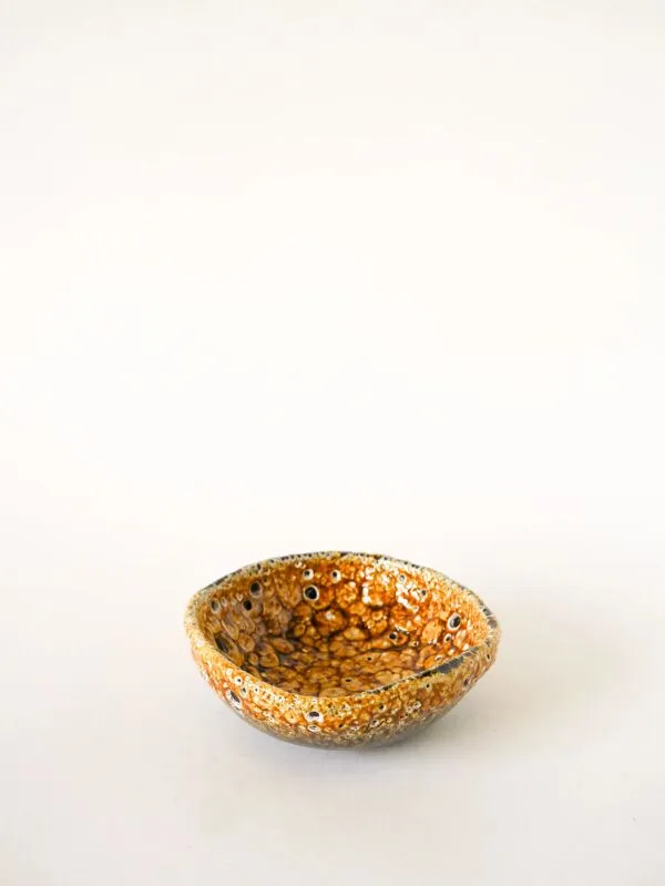 Illustration numéro 4 du produit Vide-poche en céramique Fat Lava, jaune et noir, 1970